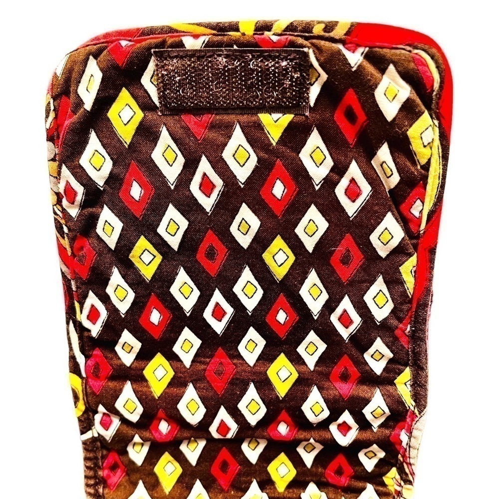 Vera Bradley Puccini Mini Crossbody Hipster Retried Brown Yellow Quilted Cotton - Picture 9 of 15